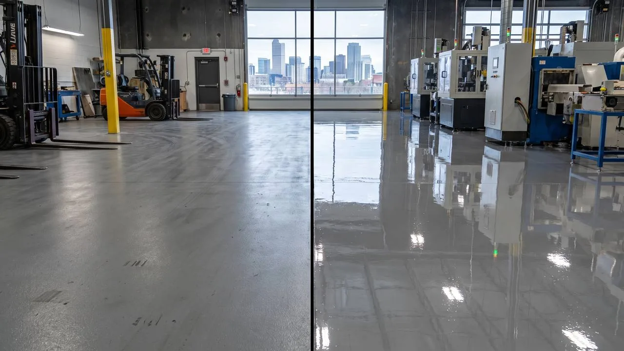 Epoxy vs polyaspartic floor coating comparison Nashville